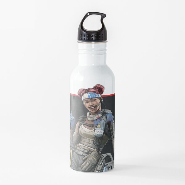 Apex Legends Lifeline Black Water Bottle By Lutziecreations Redbubble