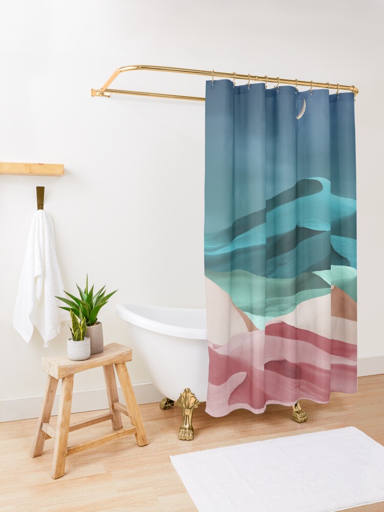 Alternate view of Blushing Pistachio Shower Curtain