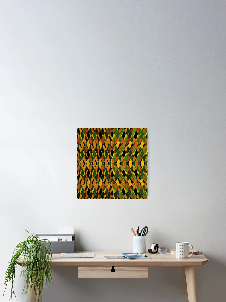 Thumbnail 2 of 3, Poster, Geometric patchwork pattern designed and sold by steveball.