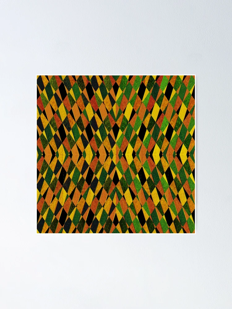 Thumbnail 1 of 3, Poster, Geometric patchwork pattern designed and sold by steveball.