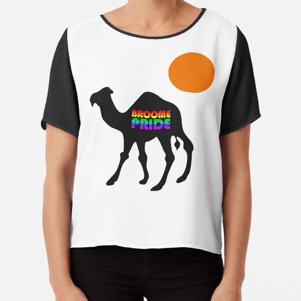 Broome Pride Safari - Black Camel Chiffon Top