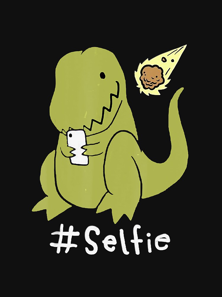 T Rex Taking Selfie Dinosaur Dino Cool Cute Humorous Funny T Shirt By Stephengolding