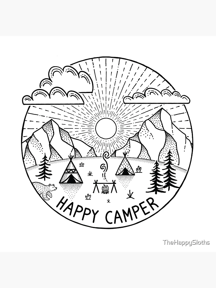 Happy Camper print by Ohkimiko