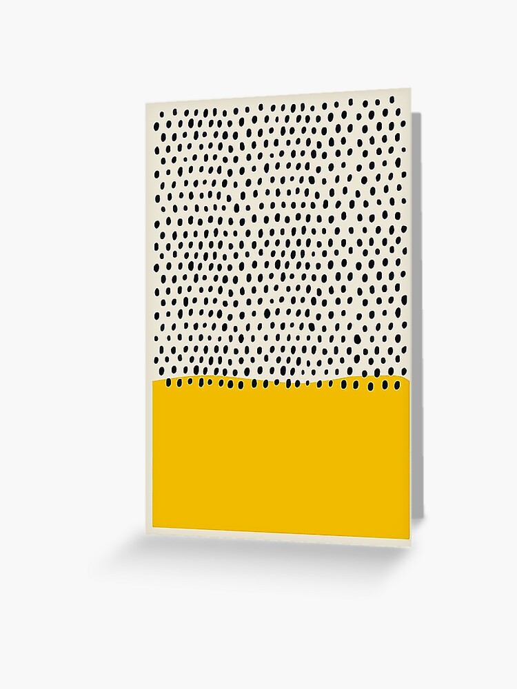 Mid century modern print yellow and black digital download art