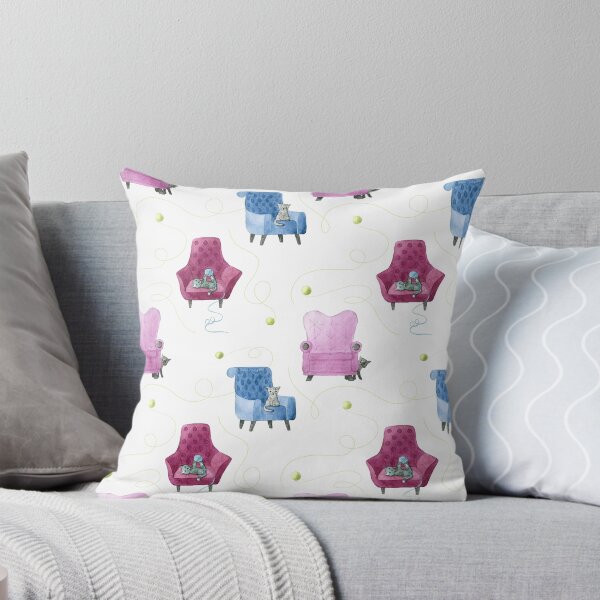 Item preview, Cats & Comfy Chairs Pattern - Green Yarn designed and sold by TheJessaChannel.