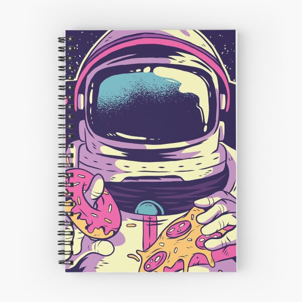 Item preview, Astronaut eats donuts and pizza in outer space designed and sold by GoodQuality.