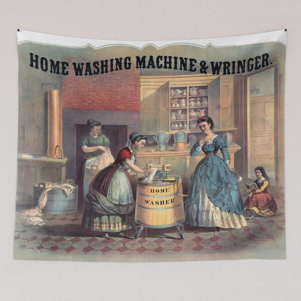 Item preview, Vintage victorian washing machine advert designed and sold by Vintage Designs +.