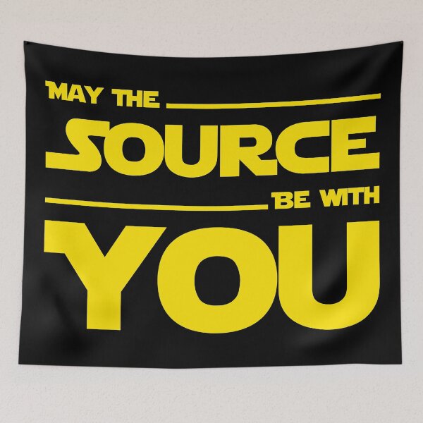 Item preview, May The Source Be With You Yellow Coder & Sci-Fi Geek Design designed and sold by ramiro.