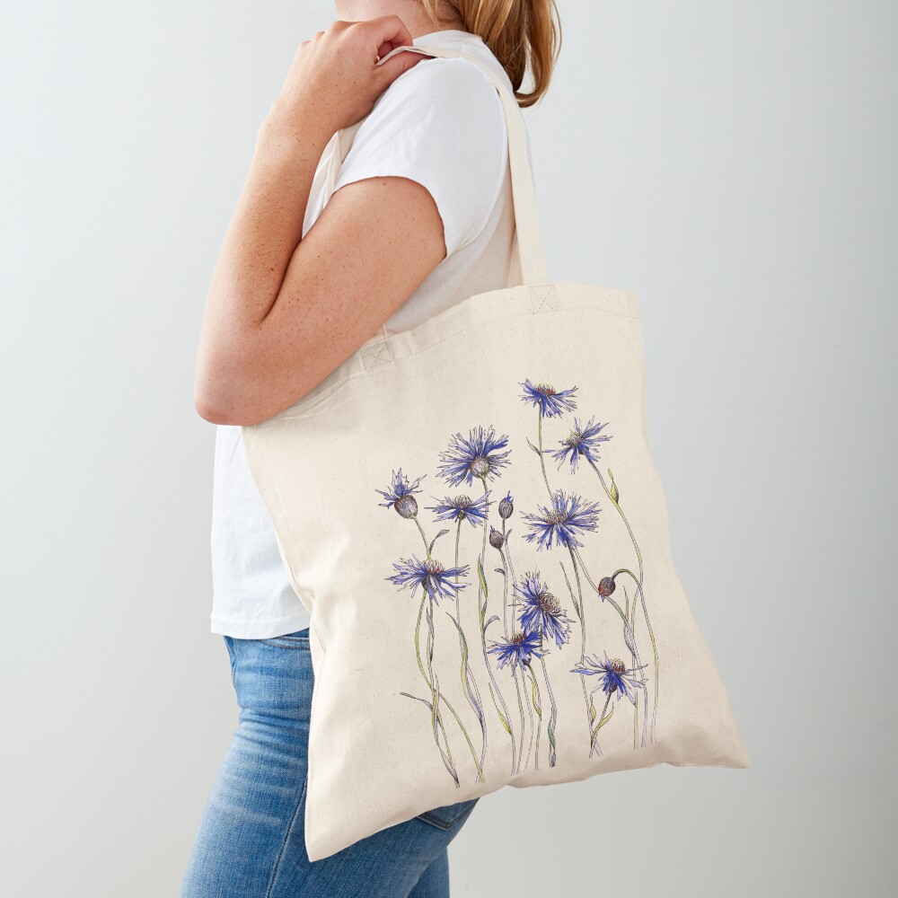 Blue Cornflowers  Tote Bag