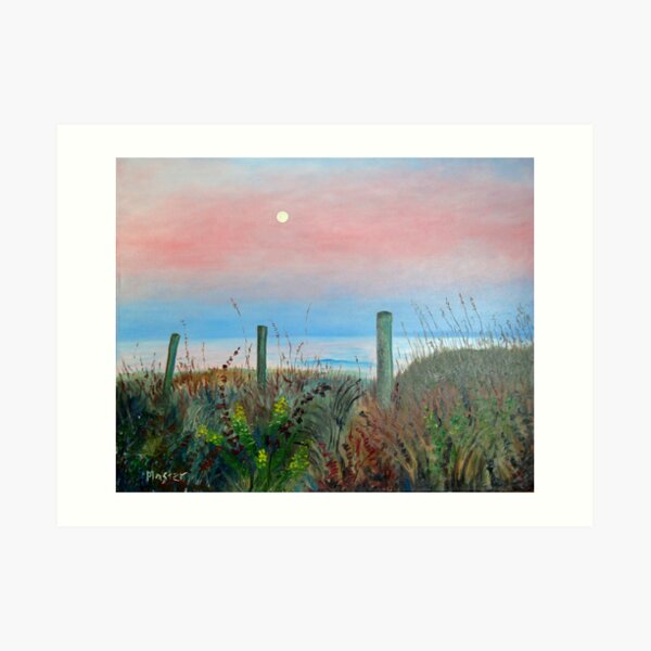 Moonrise Sunset Art Print