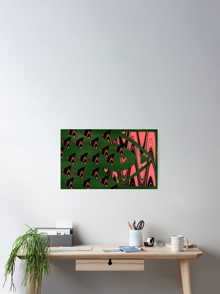 Thumbnail 2 of 3, Poster, Abstract Fish designed and sold by amfunny.