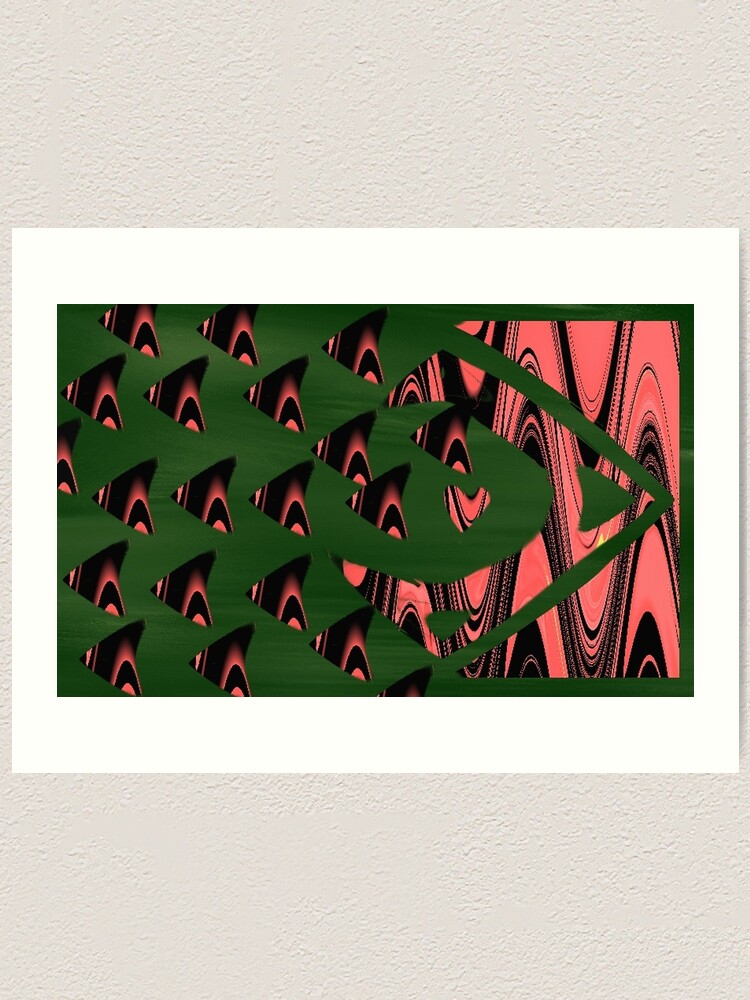 Thumbnail 1 of 3, Art Print, Abstract Fish designed and sold by amfunny.