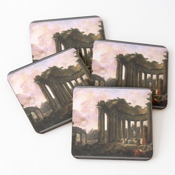 Item preview, Landscape with the Ruins of the Round Temple by Hubert Robert designed and sold by Xzendor7 Digital Art Creations.