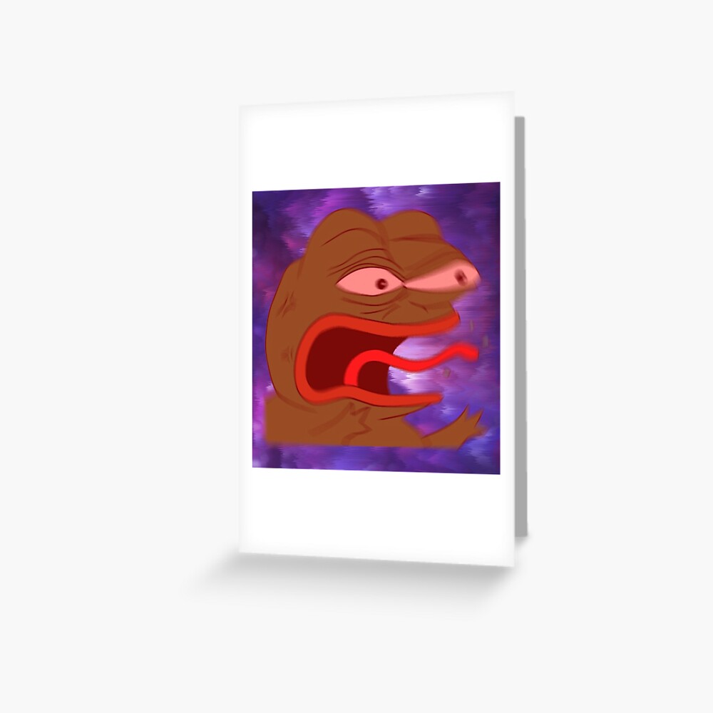 Angry triggered pepe meme Greeting Card