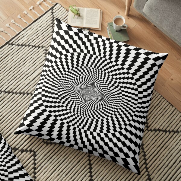 Optical Illusion, Visual Illusion, Physical Illusion, Physiological Illusion, Cognitive Illusions Floor Pillow