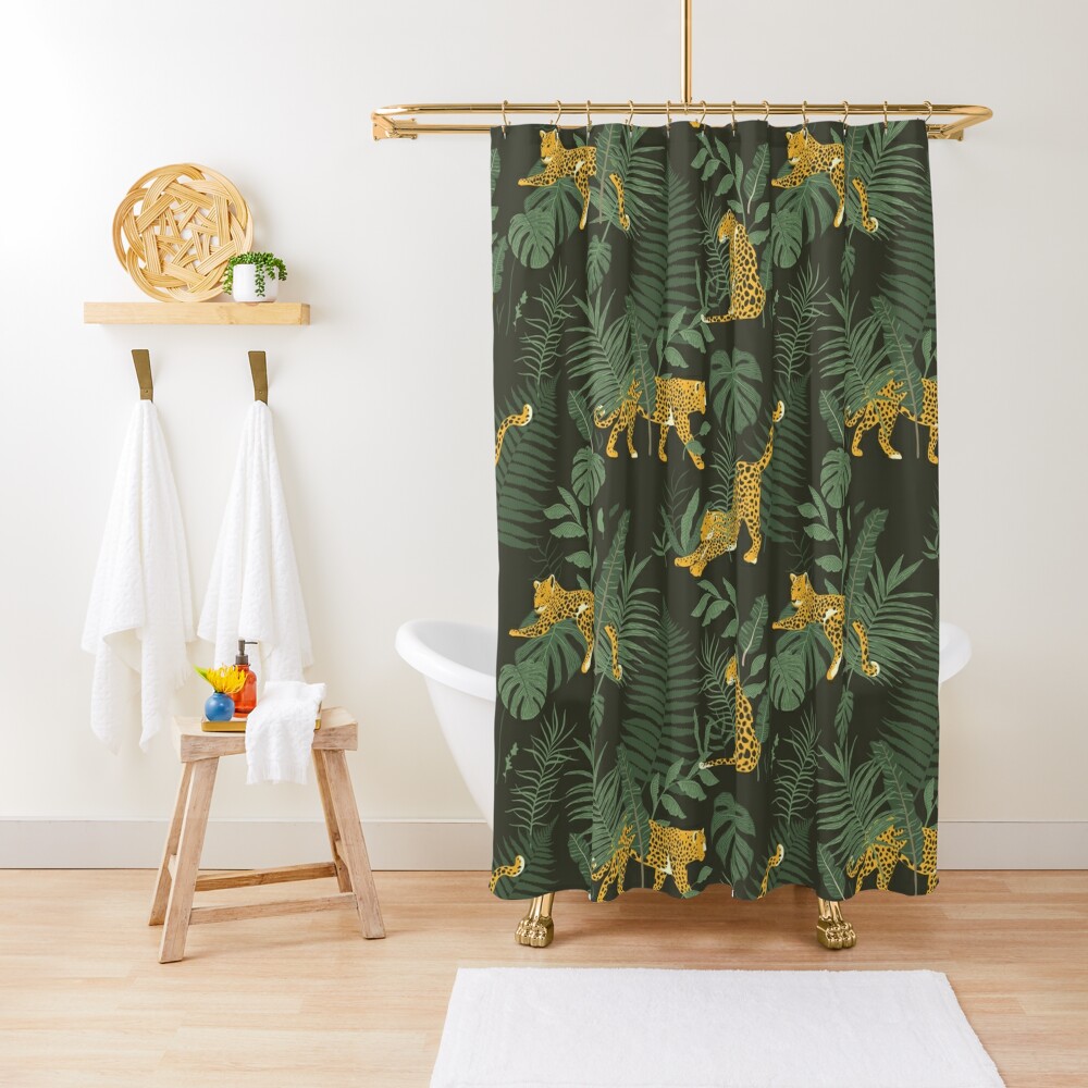 leopard shower curtain