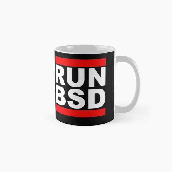 Item preview, RUN BSD - Cool White/Red Design for Unix Hackers & Sysadmins designed and sold by ramiro.