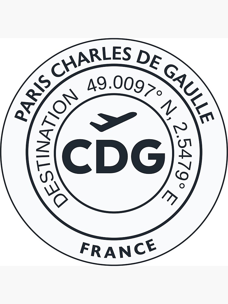 "Airport code CDG PARIS France" Poster by FAVORITETHINGS Redbubble