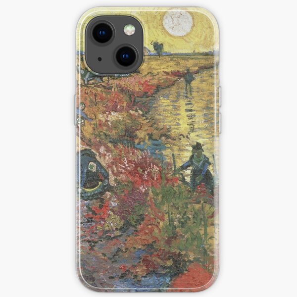 Vincent Van Gogh - The Red Vineyards in Arles iPhone Soft Case