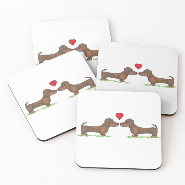 Item preview, Mirror Mirror - Valentine Dachshunds  designed and sold by JaneWrenArt.