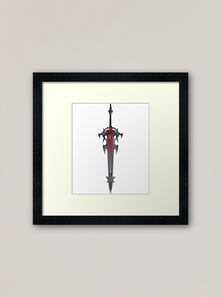 Dark Knight Sword Ffxiv Framed Art Print By Twitchleah Redbubble