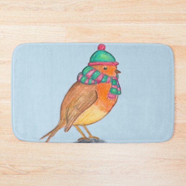 Item preview, Robin with winter clothes designed and sold by lenaliluna.