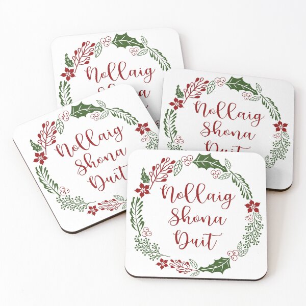 Item preview, Nollaig Shona Duit, Irish Gaelic Merry Christmas Sticker Sheet designed and sold by Celticana.