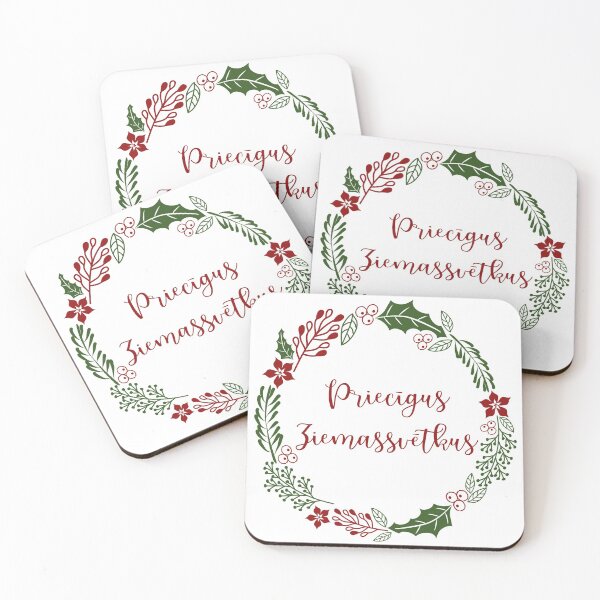 Item preview, Priecīgus Ziemassvētkus, Latvian Merry Christmas Sticker Sheet Pack designed and sold by Celticana.