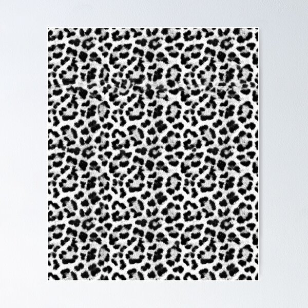 Black and White Leopard Print Poster