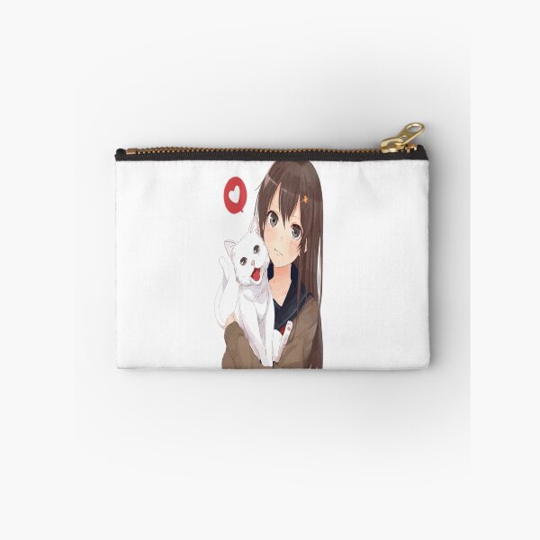 Item preview, Cute Anime Girl With Kitten  designed and sold by pro2ozoa.