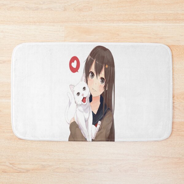 Item preview, Cute Anime Girl With Kitten  designed and sold by pro2ozoa.