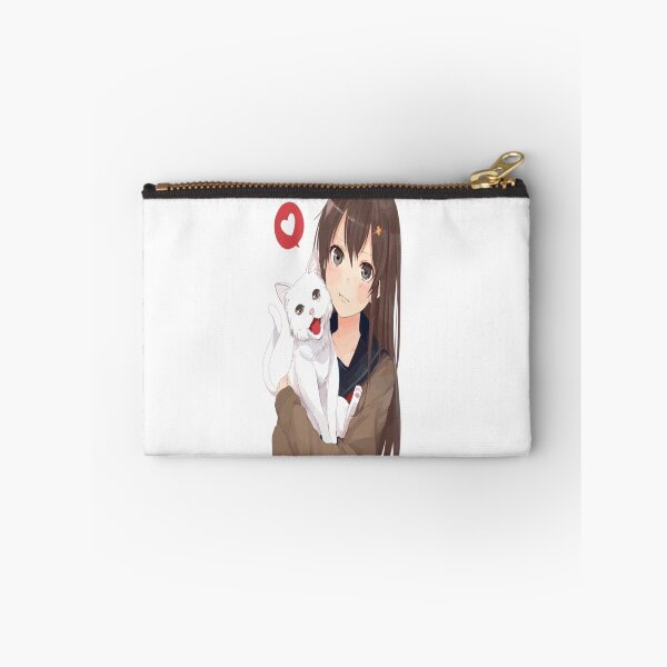 Item preview, Cute Anime Girl With Kitten  designed and sold by pro2ozoa.