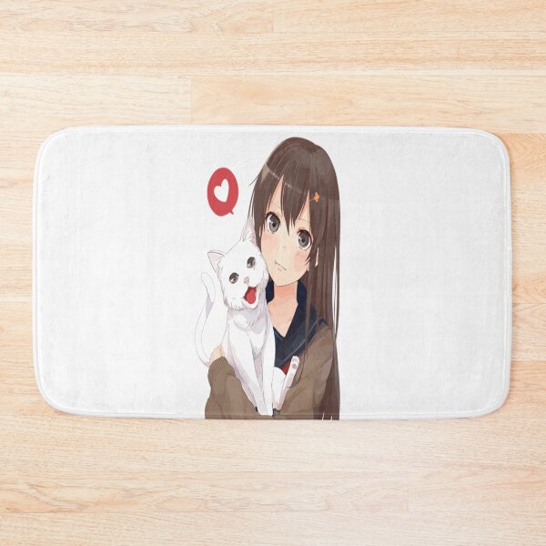 Item preview, Cute Anime Girl With Kitten  designed and sold by pro2ozoa.