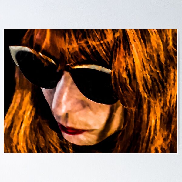Item preview, Adult Woman with Glasses Portrait Illustration designed and sold by DFLC Prints.