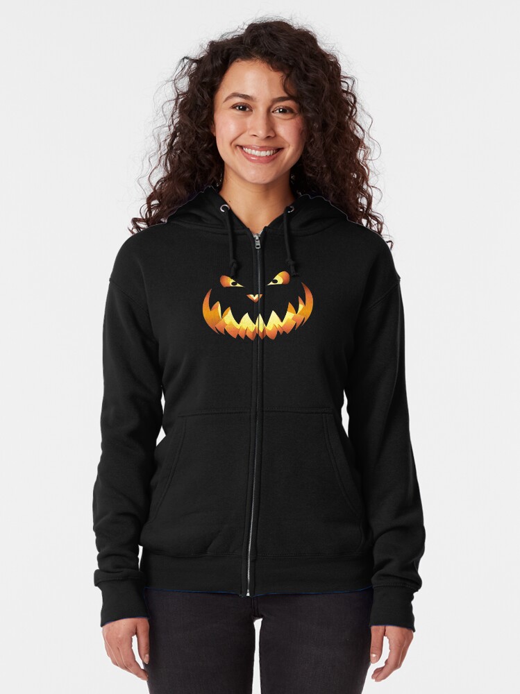 "Pumpkin face for Halloween 4" Zipped Hoodie by pASob-dESIGN  Redbubble