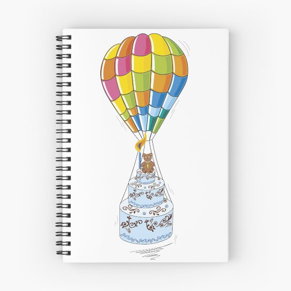 Item preview,  birthday cake with hot air ballon designed and sold by CREATINERY.