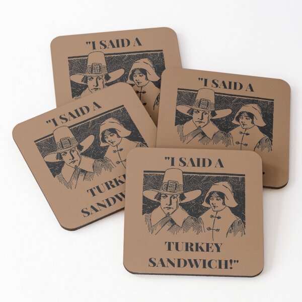 Item preview, I Said A Turkey Sandwich Funny Thanksgiving Pilgrims designed and sold by SwagHut.