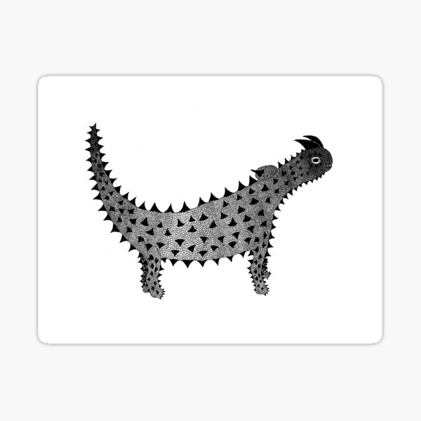 Thorny Devil (ink illustrations of weird animals that are real) Sticker