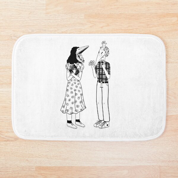 Beetlejuice Couple Barbara and Adam Maitland Bath Mat