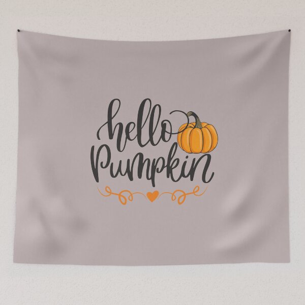 Item preview, Hello little pumpkin cute fall graphic with orange heart designed and sold by alenaz.