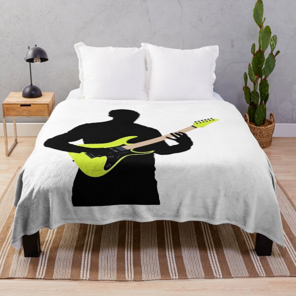 Item preview, Silhouetted Guitarist Playing Desert Sun Yellow RG550 Electric Guitar designed and sold by SPMusic.