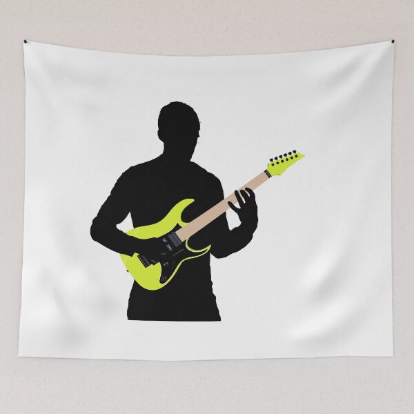 Item preview, Silhouetted Guitarist Playing Desert Sun Yellow RG550 Electric Guitar designed and sold by SPMusic.