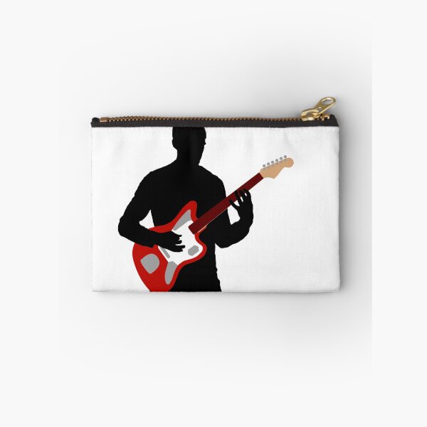 Item preview, Silhouetted Guitarist Playing Candy Apple Red Offset Electric Guitar designed and sold by SPMusic.