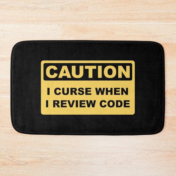 Item preview, Caution I Curse When I Review Code - Funny Programmer Design designed and sold by geeksta.