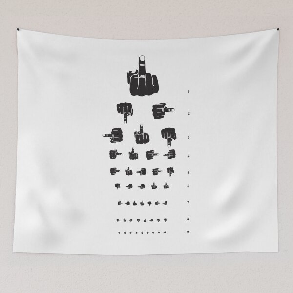 Item preview, MIDDLE FINGER VISION TEST designed and sold by whatalifestudio.