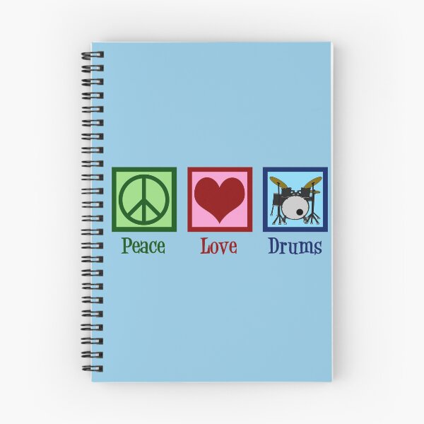Item preview, Peace Love Drums designed and sold by Epic Love Designs.