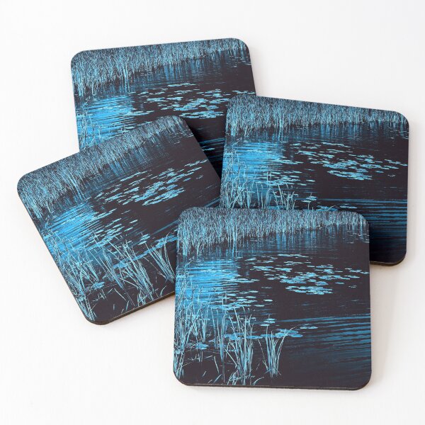 Item preview, Rushes & Lily Pads (blue) designed and sold by photoclique.