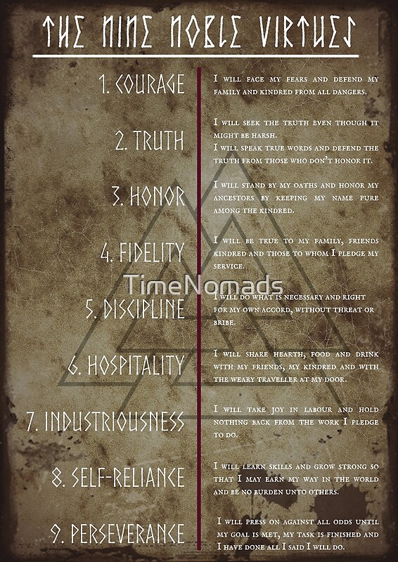"The Nine Noble Virtues of the Norse| Asatru and Odinic rite" by ...