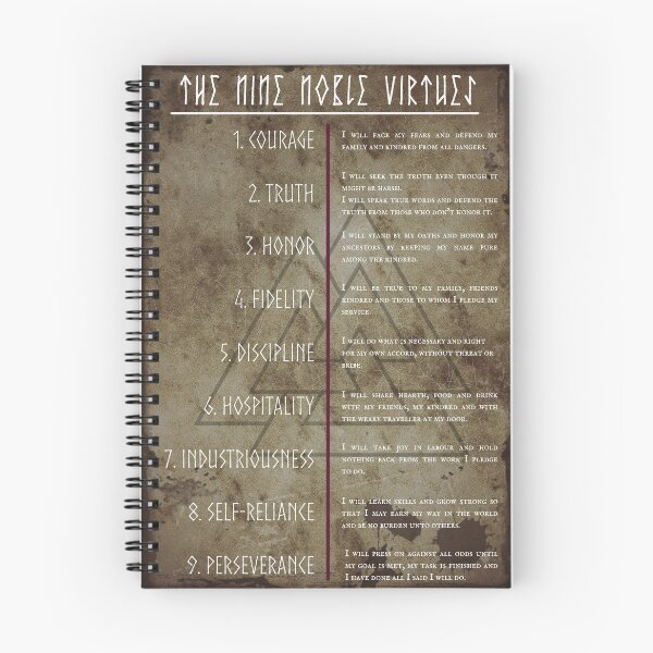 Item preview, The Nine Noble Virtues of the Norse| Asatru and Odinic rite designed and sold by Time Nomads.
