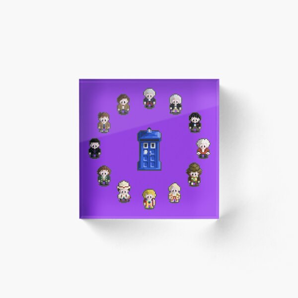 12 Doctors (Pixel) Acrylic Block